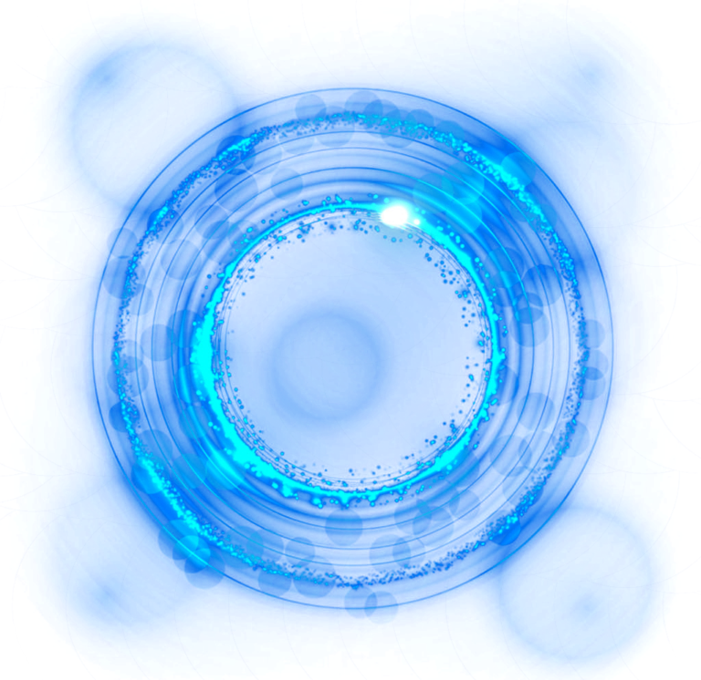 Magiceffects Circle Glowing Blue Light Effect PNG Image With Transparent Background